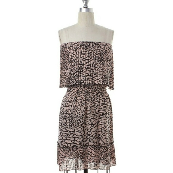 mini leopard pleated dress